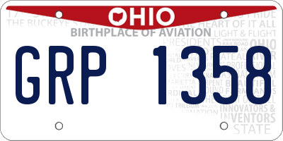 OH license plate GRP1358