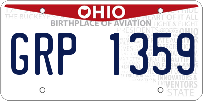 OH license plate GRP1359