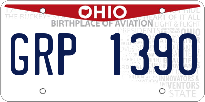 OH license plate GRP1390