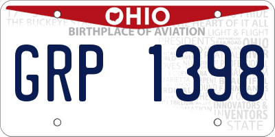 OH license plate GRP1398