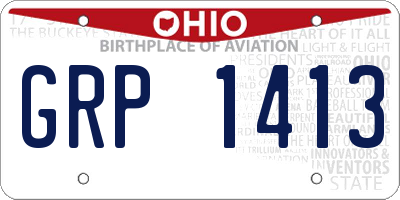 OH license plate GRP1413