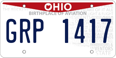 OH license plate GRP1417