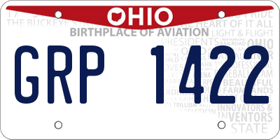 OH license plate GRP1422