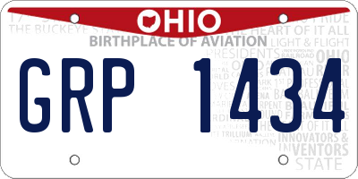 OH license plate GRP1434