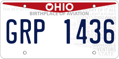 OH license plate GRP1436