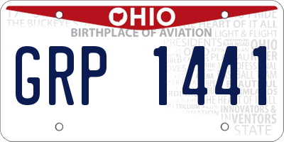 OH license plate GRP1441