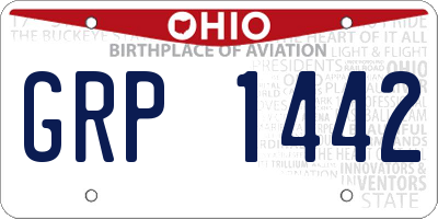 OH license plate GRP1442