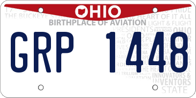 OH license plate GRP1448