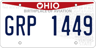 OH license plate GRP1449