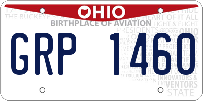 OH license plate GRP1460