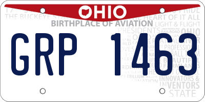 OH license plate GRP1463