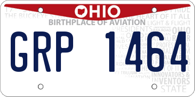 OH license plate GRP1464