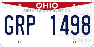 OH license plate GRP1498