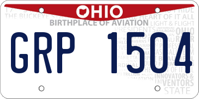 OH license plate GRP1504