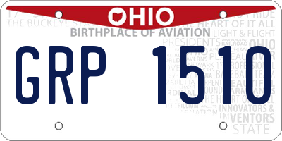 OH license plate GRP1510