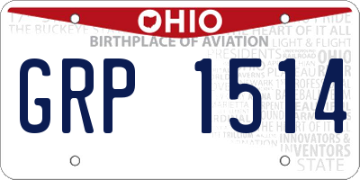 OH license plate GRP1514