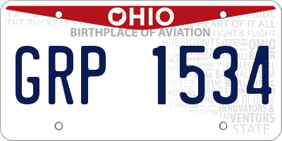 OH license plate GRP1534