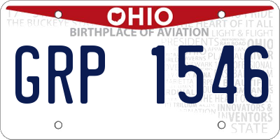 OH license plate GRP1546