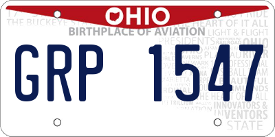 OH license plate GRP1547