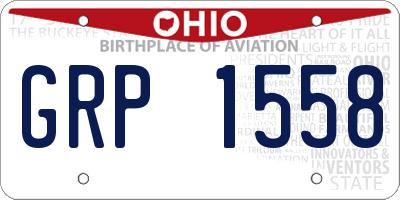 OH license plate GRP1558