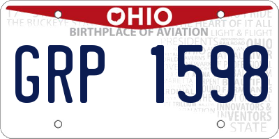 OH license plate GRP1598