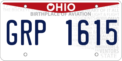 OH license plate GRP1615
