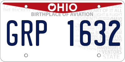 OH license plate GRP1632