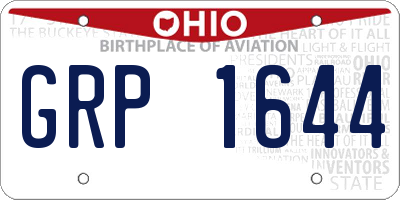 OH license plate GRP1644