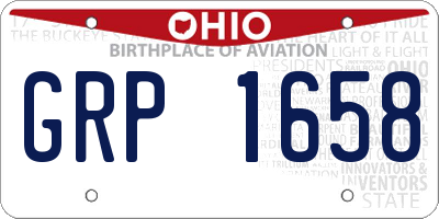 OH license plate GRP1658