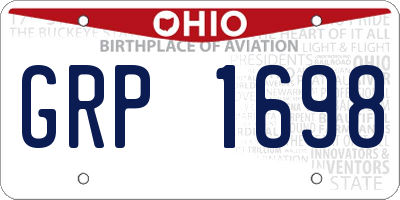 OH license plate GRP1698