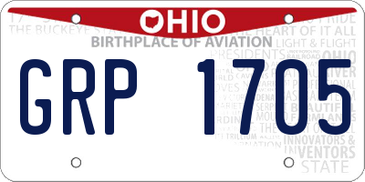 OH license plate GRP1705