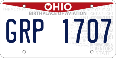 OH license plate GRP1707