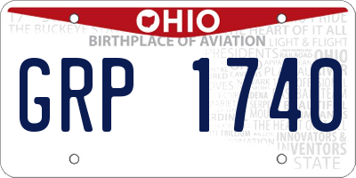 OH license plate GRP1740