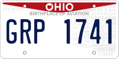 OH license plate GRP1741