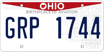 OH license plate GRP1744