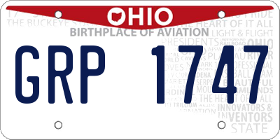 OH license plate GRP1747