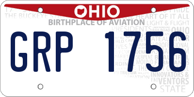 OH license plate GRP1756