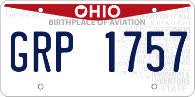 OH license plate GRP1757