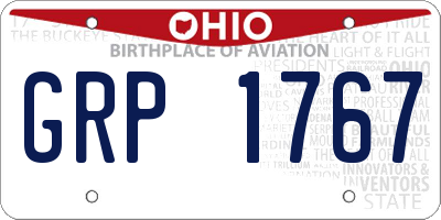 OH license plate GRP1767