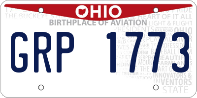 OH license plate GRP1773