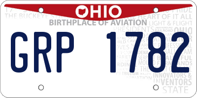 OH license plate GRP1782