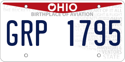 OH license plate GRP1795