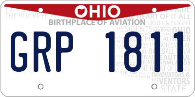 OH license plate GRP1811