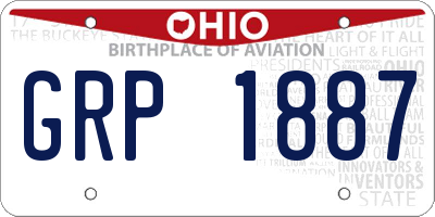 OH license plate GRP1887
