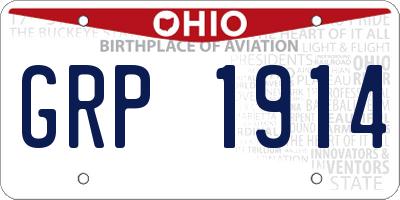 OH license plate GRP1914