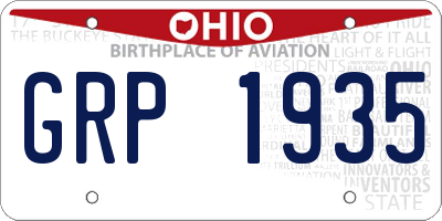 OH license plate GRP1935