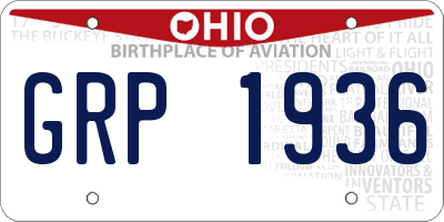 OH license plate GRP1936