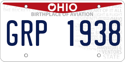 OH license plate GRP1938