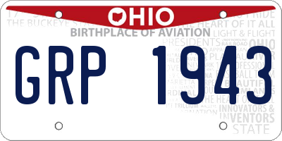 OH license plate GRP1943
