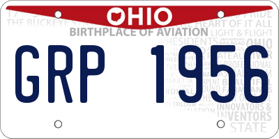 OH license plate GRP1956